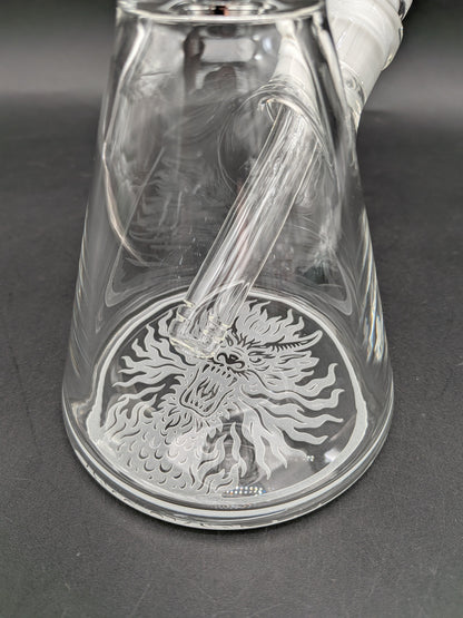 Milkyway Glass "Dragon Heart" 10″ Beaker Bong-Avernic Smoke Shop