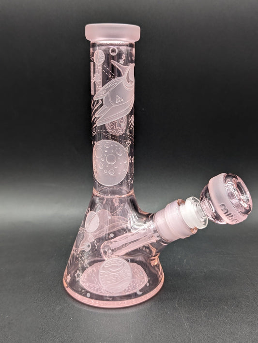 Milkyway Glass Space Odyssey 8" Beaker - Pink - Meech Madness Smoke Shop