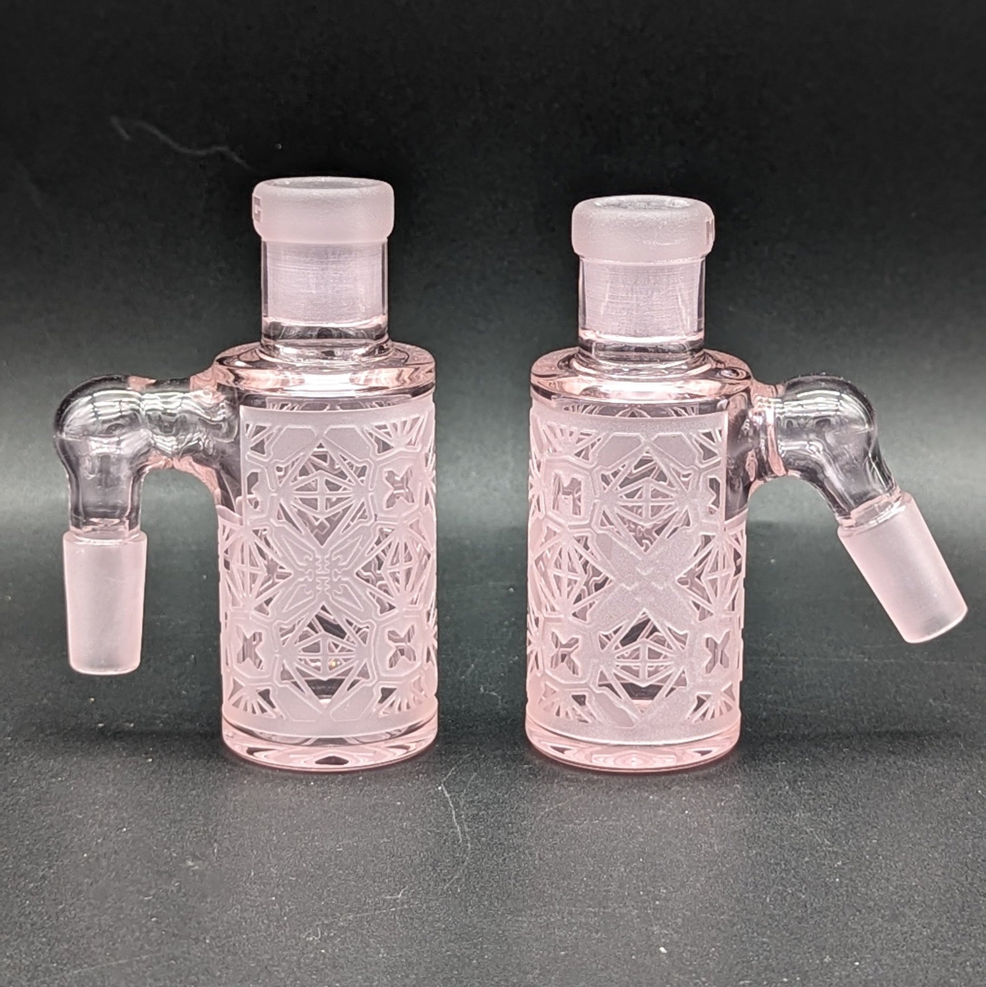 Milkyway Glass "X - Morphic: EVO" Dry Ash Catcher 14mm Pink - Meech Madness Smoke Shop