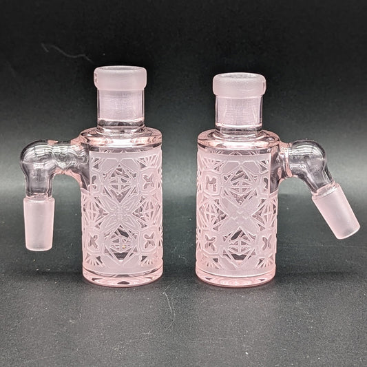 Milkyway Glass "X - Morphic: EVO" Dry Ash Catcher 14mm Pink - Meech Madness Smoke Shop