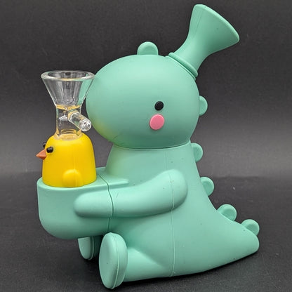 Mini Dino and Chick Silicone Bubbler