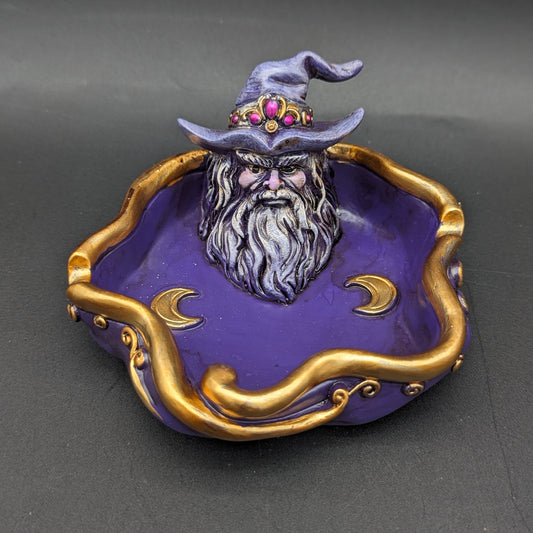Moon Wizard Polyresin Ashtray | 5" x 4.8" - Meech Madness Smoke Shop