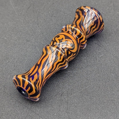 Mothership Glass "Tiger Safari" Chillum - Meech Madness Smoke Shop