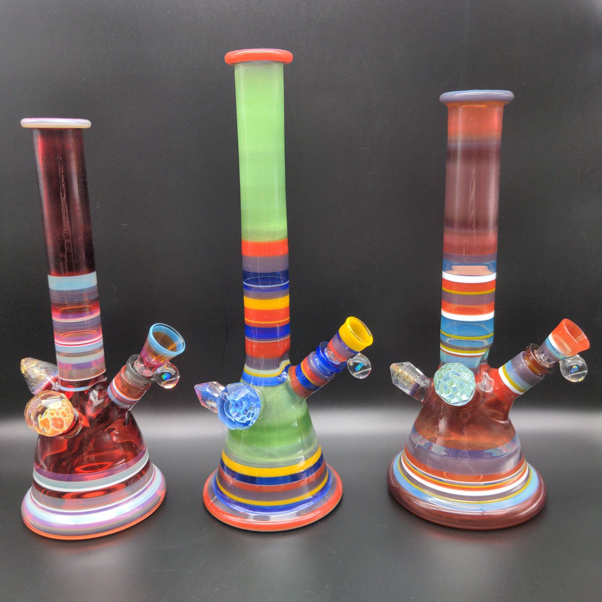 Multi Color Heady Gem Beakers - by Colin Kennedy - Avernic Smoke Shop