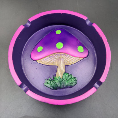 Mushroom Round Polyresin Ashtray | 4.25"-Avernic Smoke Shop