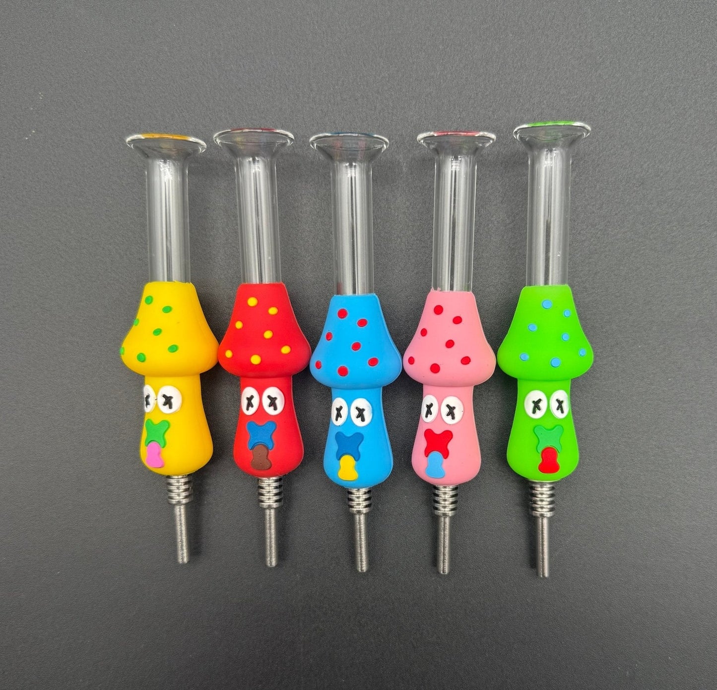 Mushroom Silicone Nectar Collector with Titanium Tip - Meech Madness Smoke Shop