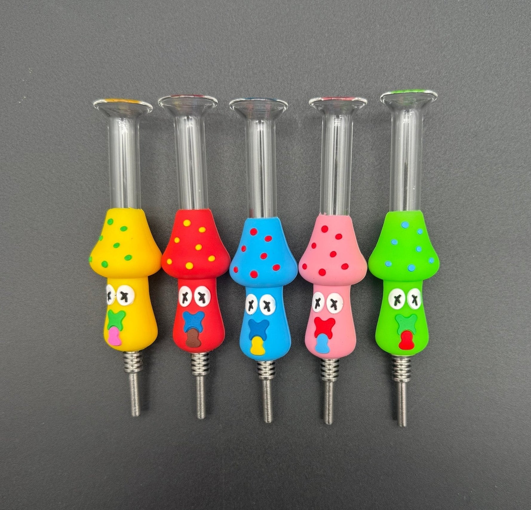 Mushroom Silicone Nectar Collector with Titanium Tip - Meech Madness Smoke Shop