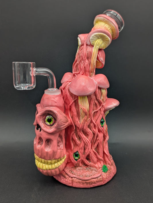Mushroom Skull Creepy 3D Dab Rig-Avernic Smoke Shop