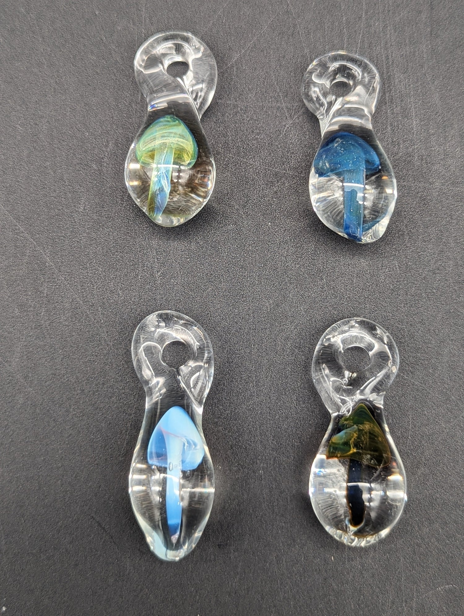 Mushroom Teardrop Pendants - Reading Glass Militia - Meech Madness Smoke Shop