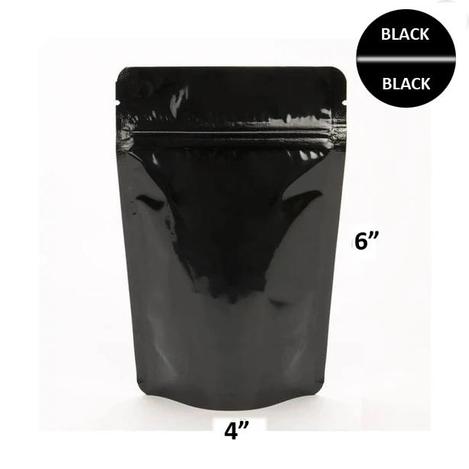 Mylar Bag Black Metallized Opaque - 1/4 Oz Bag - 7 Grams-Avernic Smoke Shop