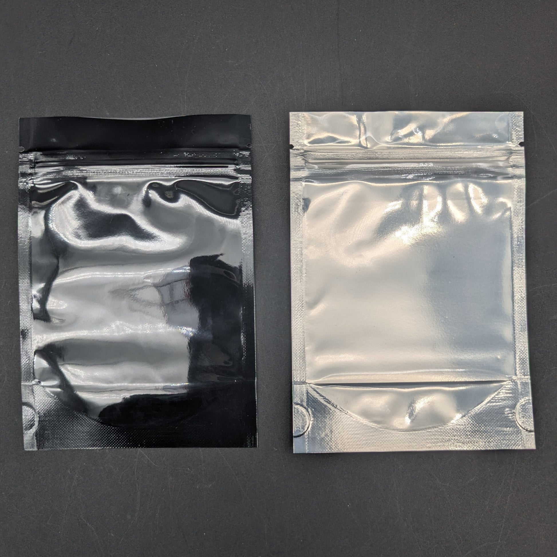 Mylar Bag Glossy Black/Clear - 1/8 (3.5g)-Avernic Smoke Shop