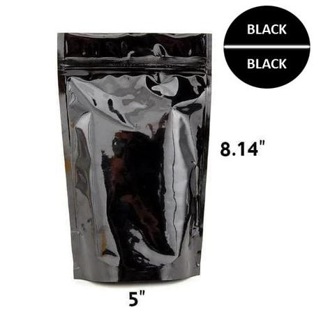 Mylar Bag Opaque Black 1/2 Oz - 14 Grams - Meech Madness Smoke Shop