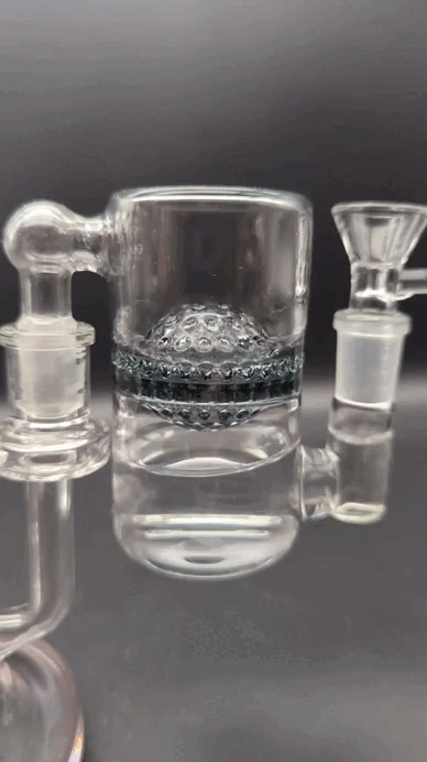 Netted Disc Wet Ash Catcher 14mm 90 Degrees-Meech Madness Smoke Shop