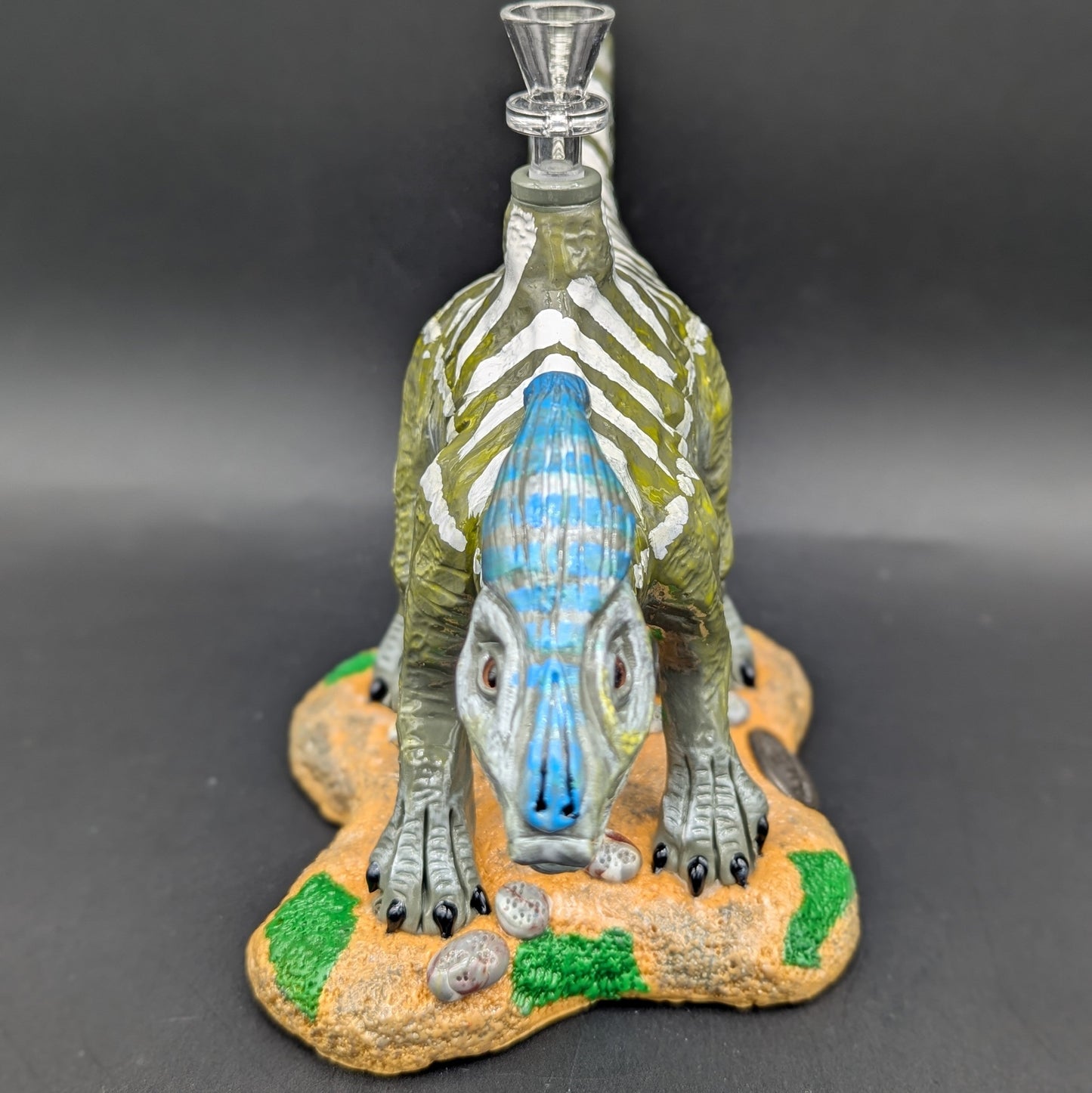 Parasaurolophus Dinosaur Bong - Glass and Resin-Avernic Smoke Shop