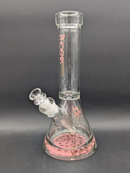 Phoenix 12" 9mm Thick Accented Beaker-Avernic Smoke Shop
