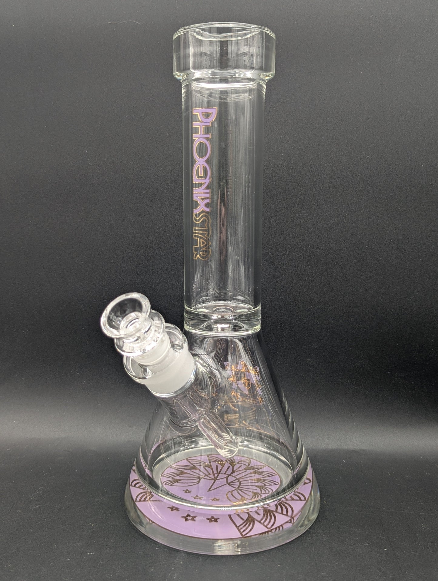 Phoenix 12" 9mm Thick Accented Beaker-Avernic Smoke Shop