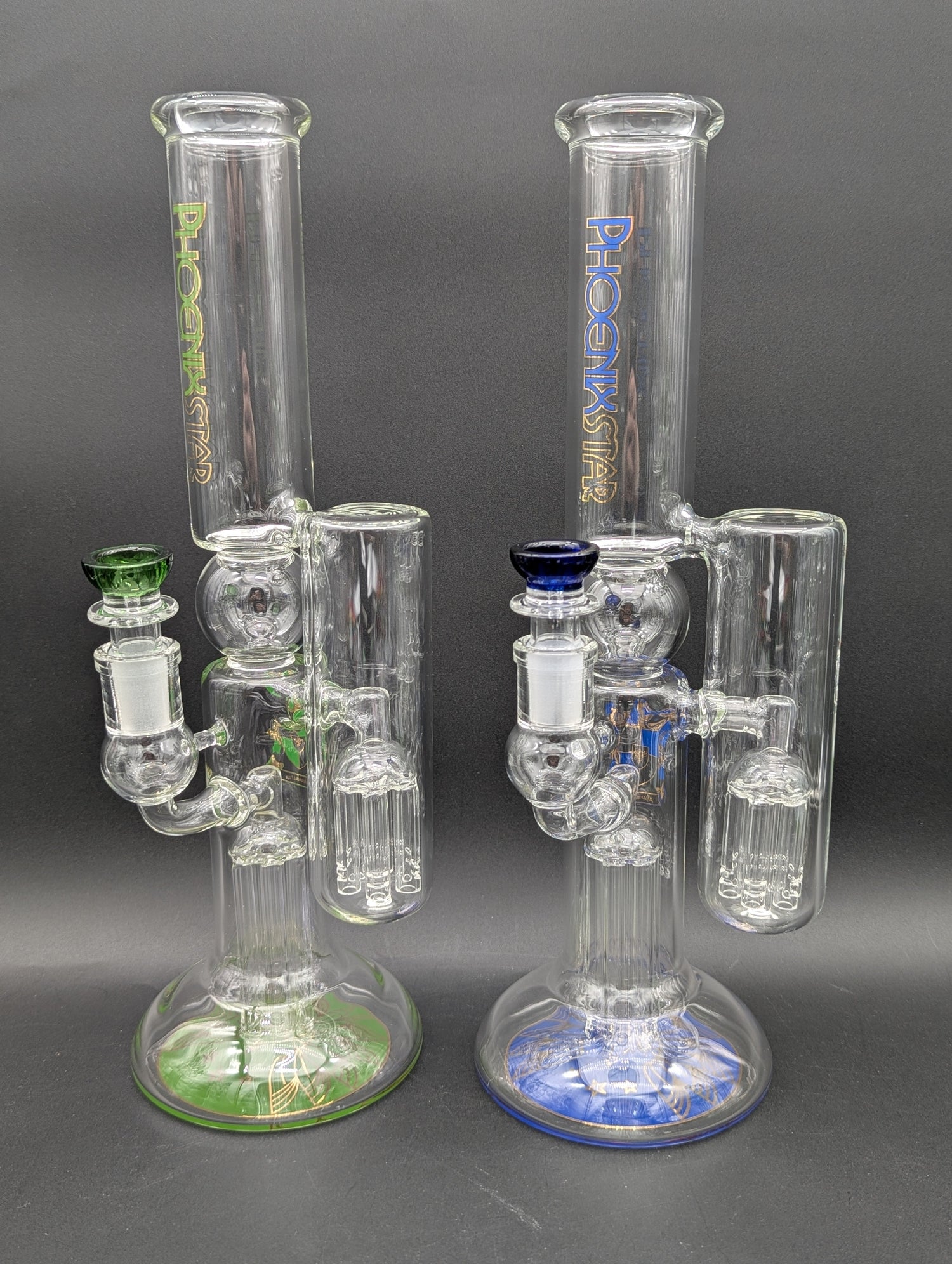 Phoenix 14" Dual Tree Side Perc Bong-Avernic Smoke Shop