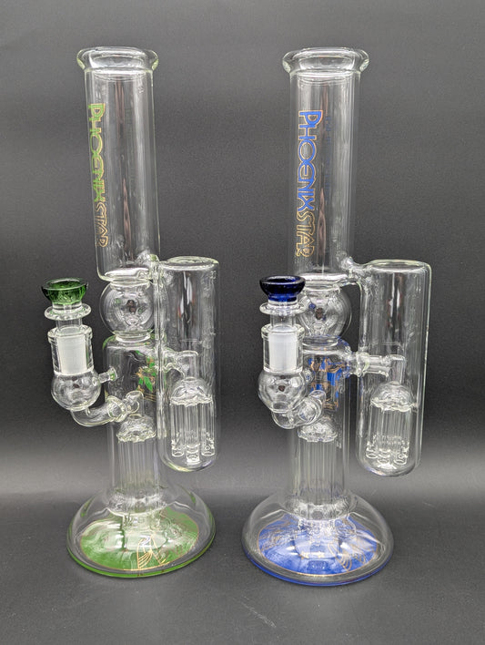 Phoenix 14" Dual Tree Side Perc Bong-Avernic Smoke Shop