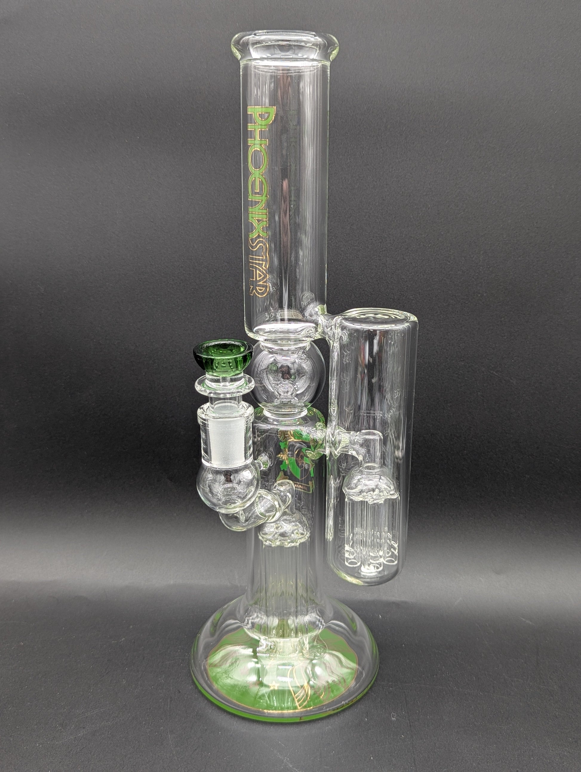 Phoenix 14" Dual Tree Side Perc Bong-Avernic Smoke Shop