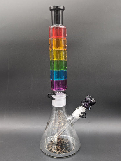 Phoenix 16" Detachable Rainbow Freeze Bong - Meech Madness Smoke Shop