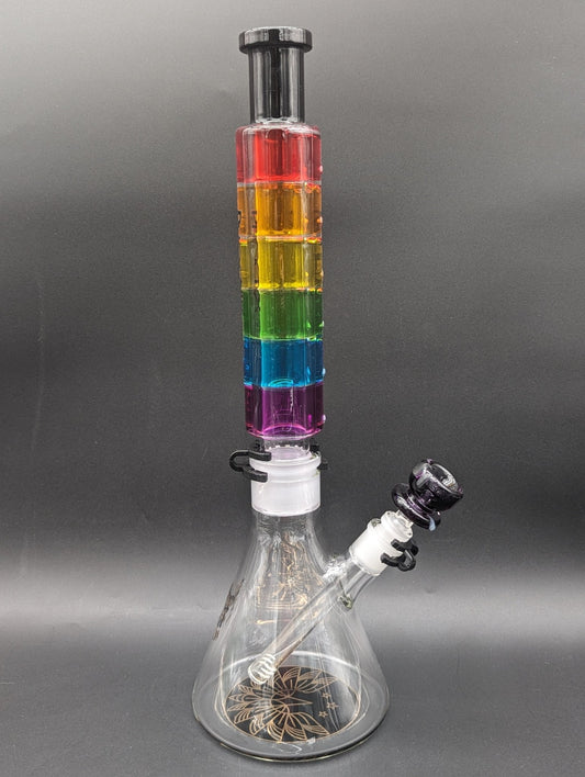 Phoenix 16" Detachable Rainbow Freeze Bong - Meech Madness Smoke Shop