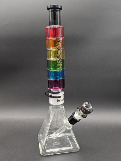 Phoenix 16" Detachable Rainbow Freeze Bong - Meech Madness Smoke Shop