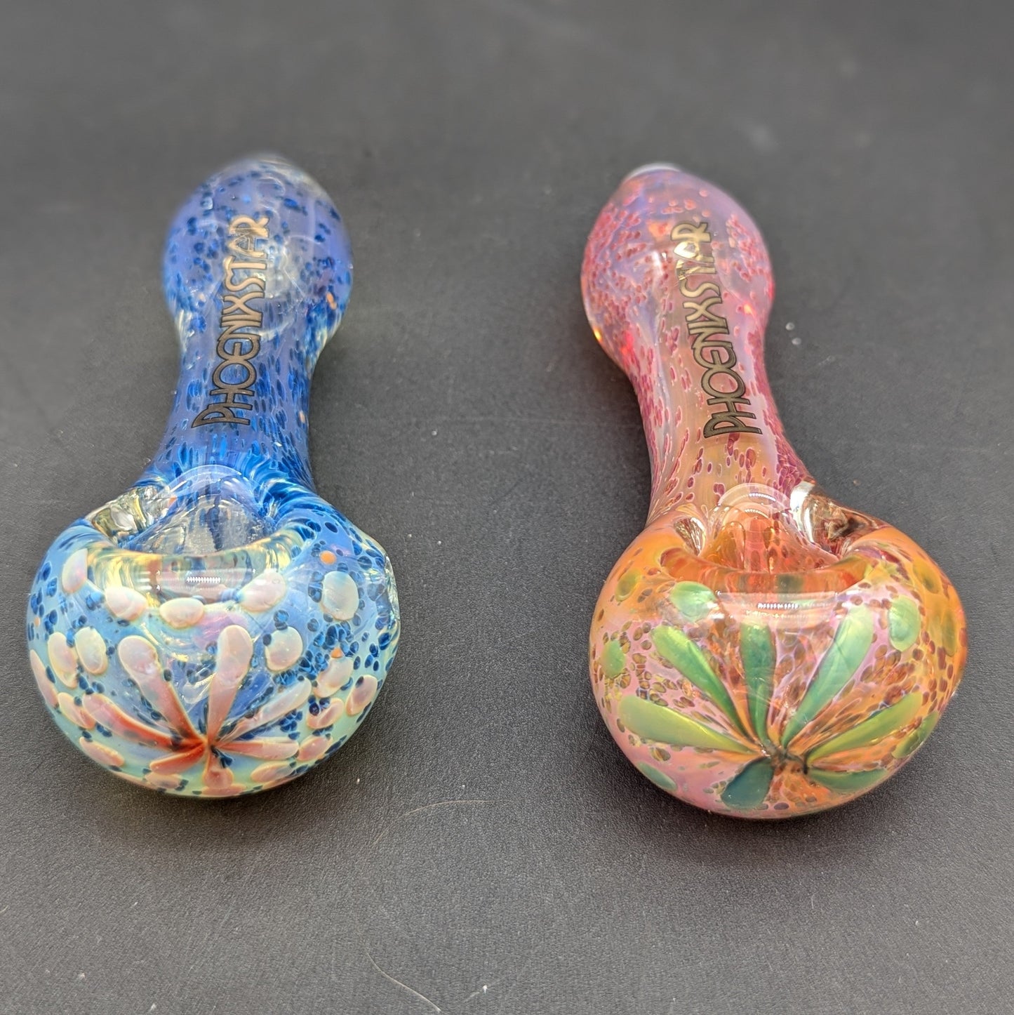 Phoenix 4" Fumed Color Frit Spoon Pipe-Avernic Smoke Shop