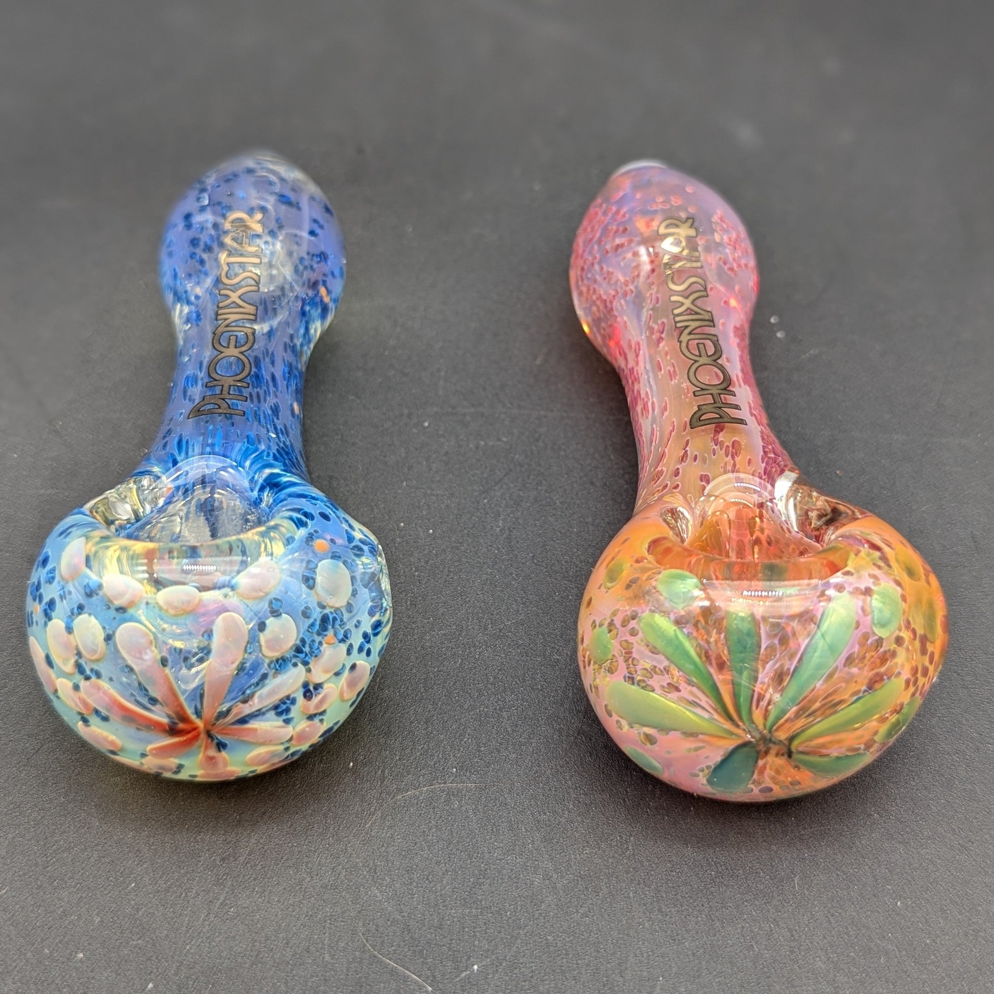 Phoenix 4" Fumed Color Frit Spoon Pipe-Avernic Smoke Shop