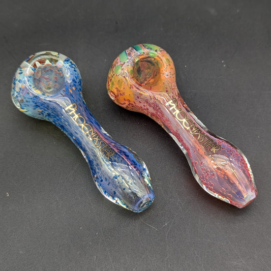 Phoenix 4" Fumed Color Frit Spoon Pipe-Avernic Smoke Shop