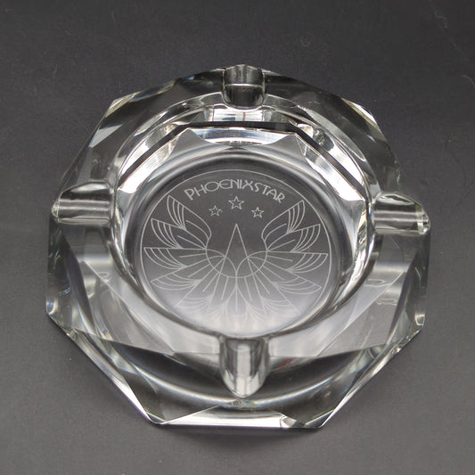 Phoenix 4" Thick Crystal Ashtray - Avernic Smoke Shop