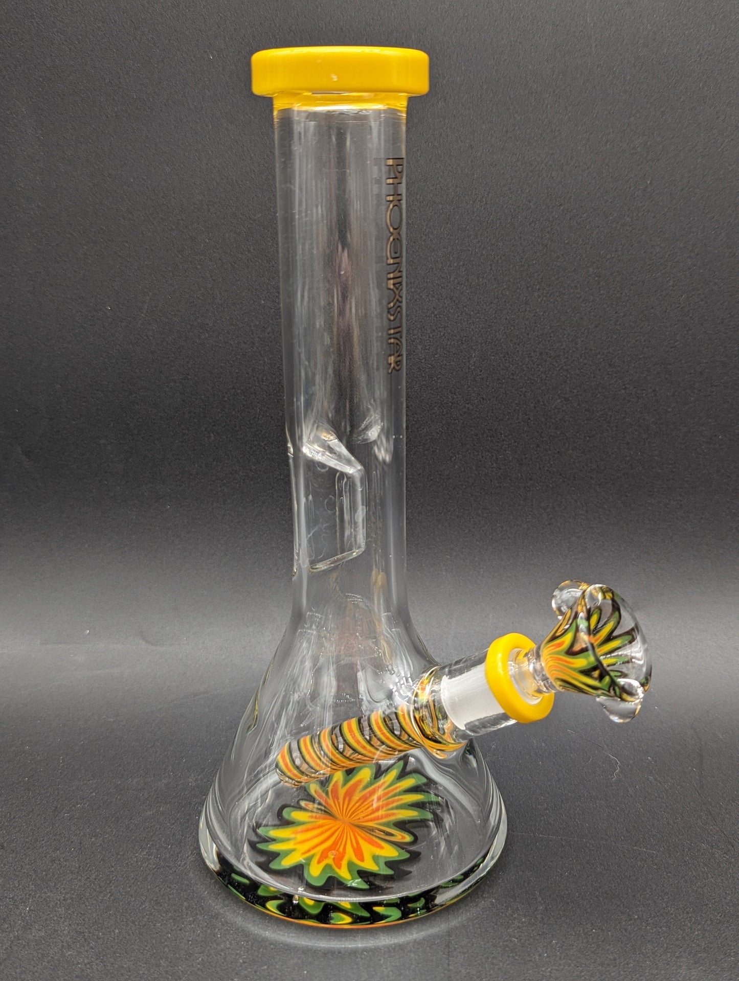 Phoenix 8" Beaker w/ Worked Downstem