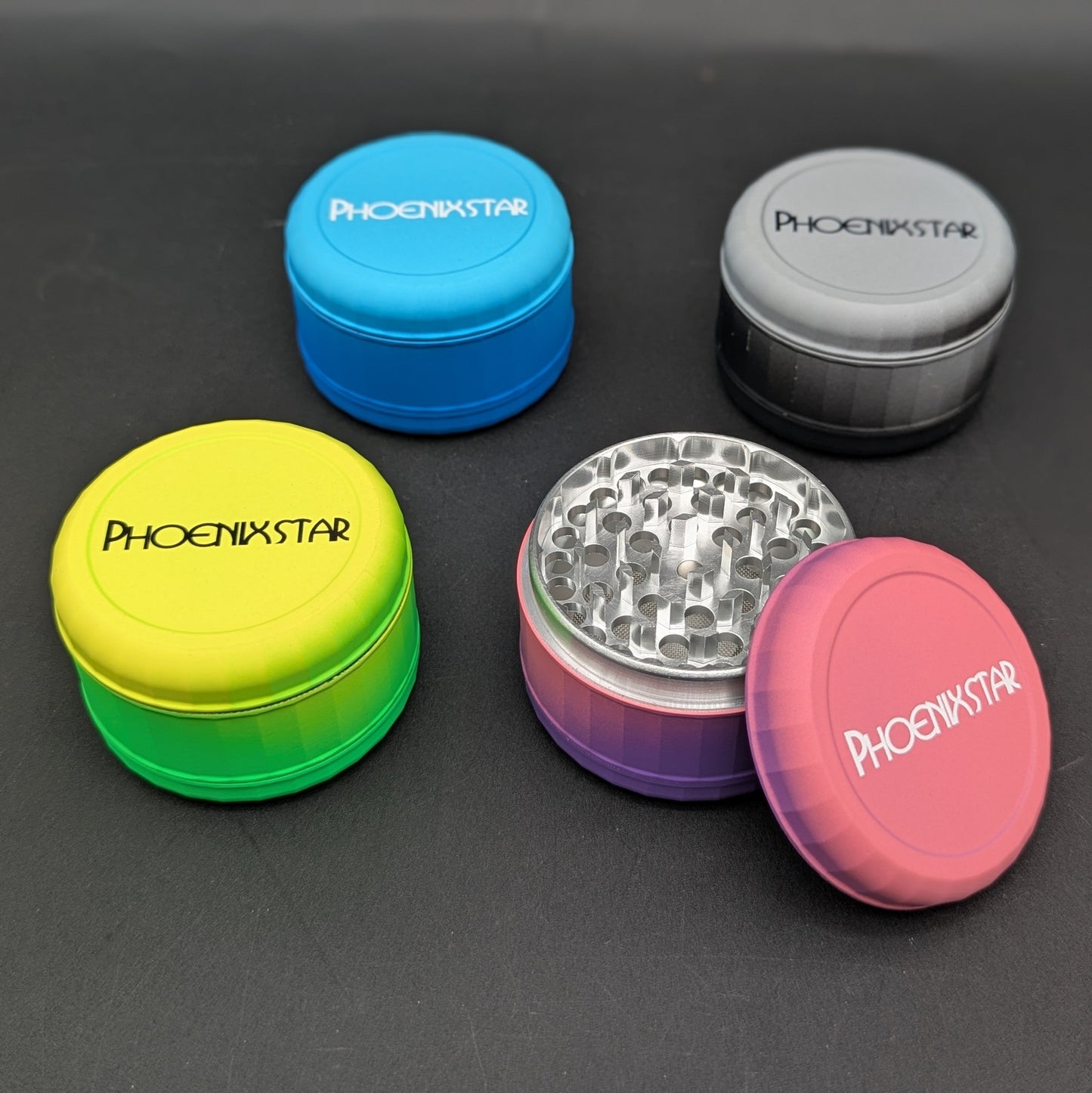 Phoenix Aluminum Mini Color Fade Gripped Grinder-Avernic Smoke Shop