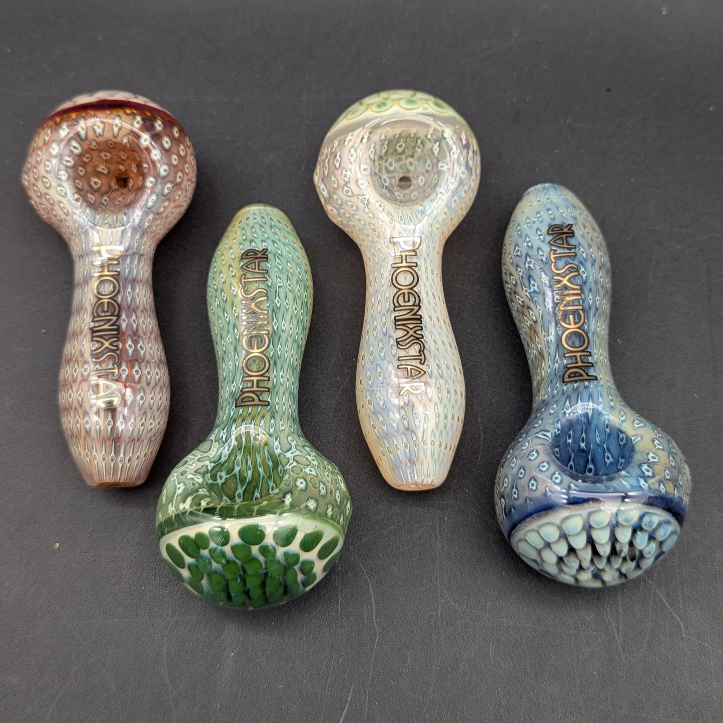 Phoenix Bubble Matrix Pipe W/ Polka Dot Cap-Avernic Smoke Shop