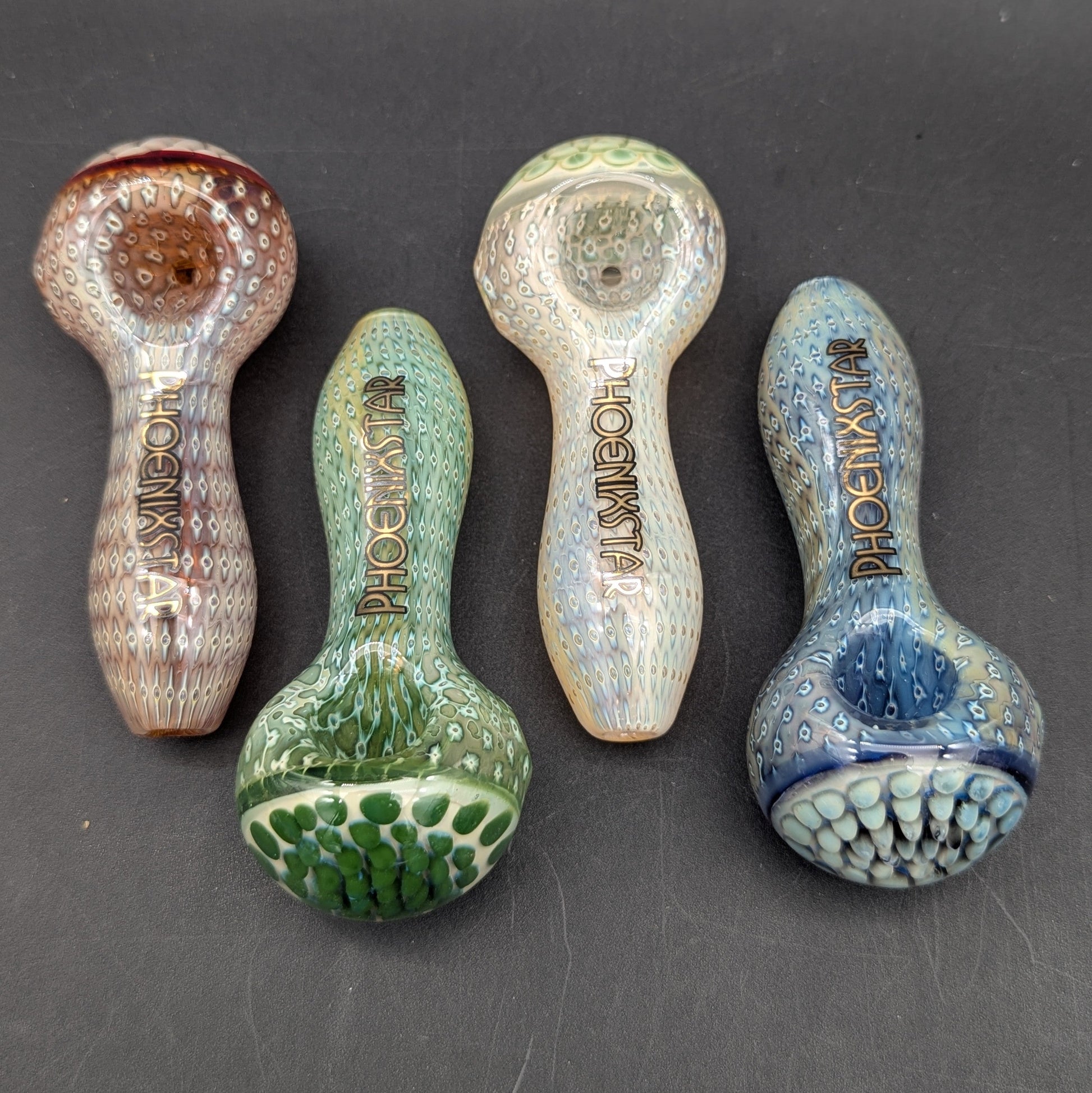 Phoenix Bubble Matrix Pipe W/ Polka Dot Cap-Avernic Smoke Shop