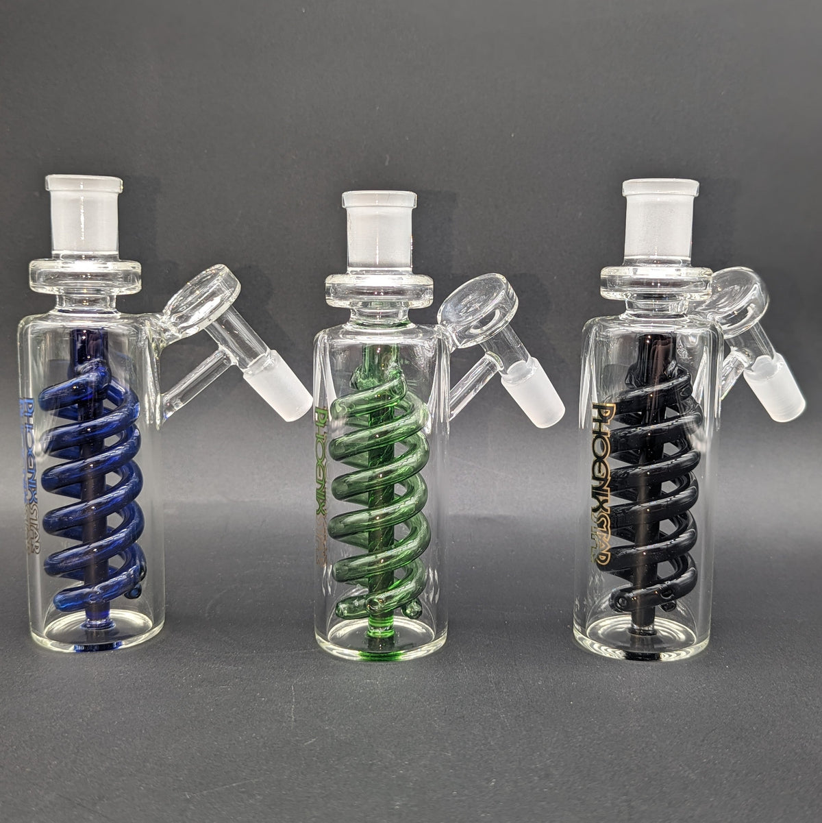Phoenix Dual Coil Ash Catcher 14mm 45 Degrees-Avernic Smoke Shop