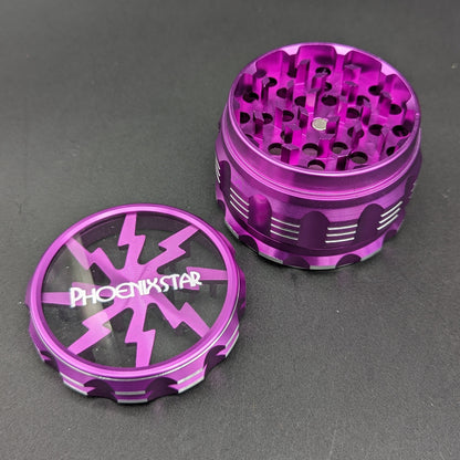 Phoenix Full Color Gripped Lightning Grinders-Avernic Smoke Shop
