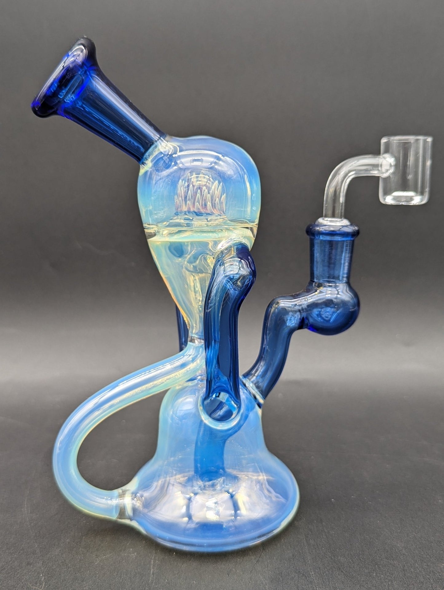 Phoenix Fumed 7" Marble Recycler Dab Rig - Meech Madness Smoke Shop