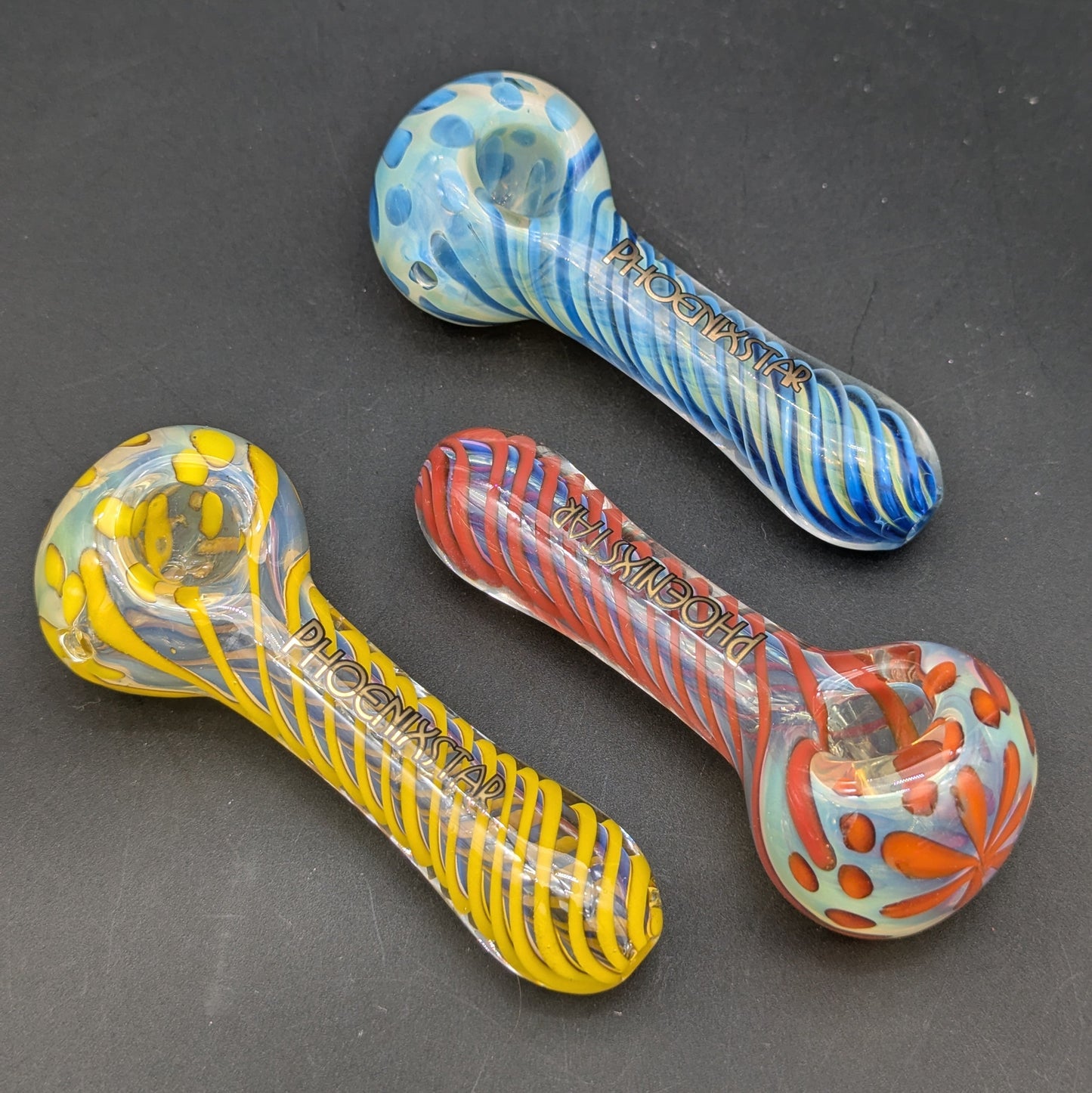 Phoenix Fumed Color Spiral Hand Pipe-Avernic Smoke Shop
