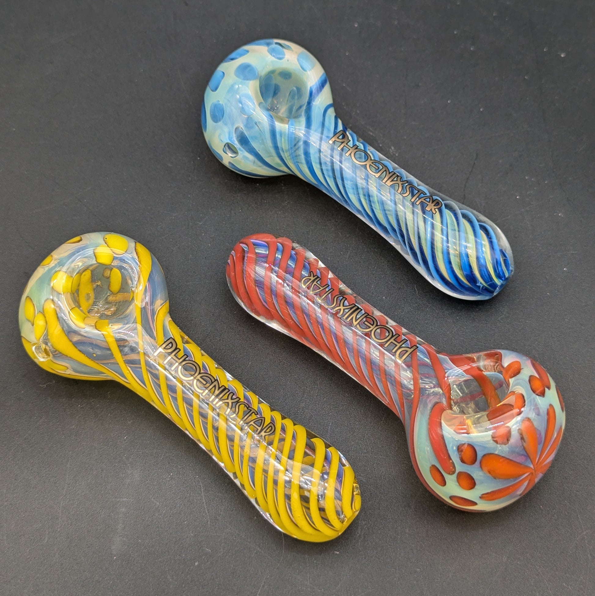 Phoenix Fumed Color Spiral Hand Pipe-Avernic Smoke Shop