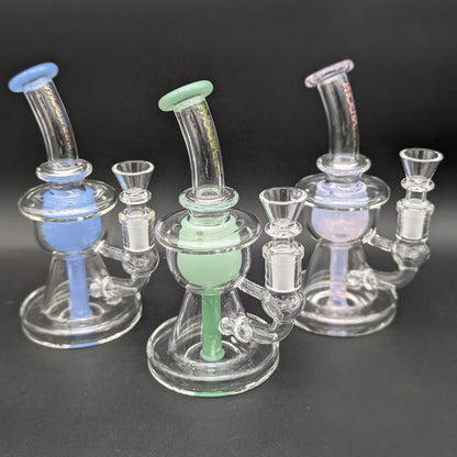 Phoenix Glass 7" Multi Hole Incycler Bong-Avernic Smoke Shop
