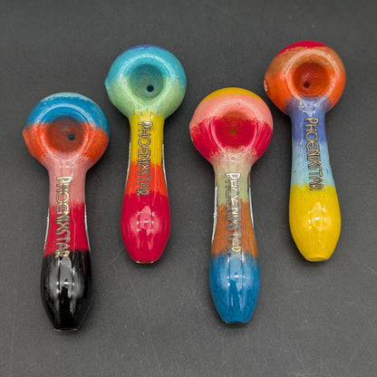 Phoenix Rainbow Layered Hand Pipe-Avernic Smoke Shop