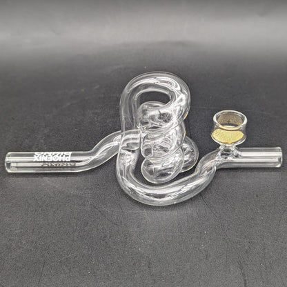 Phoenix Rising Upward Spiral Hand Pipe | 7" - Meech Madness Smoke Shop