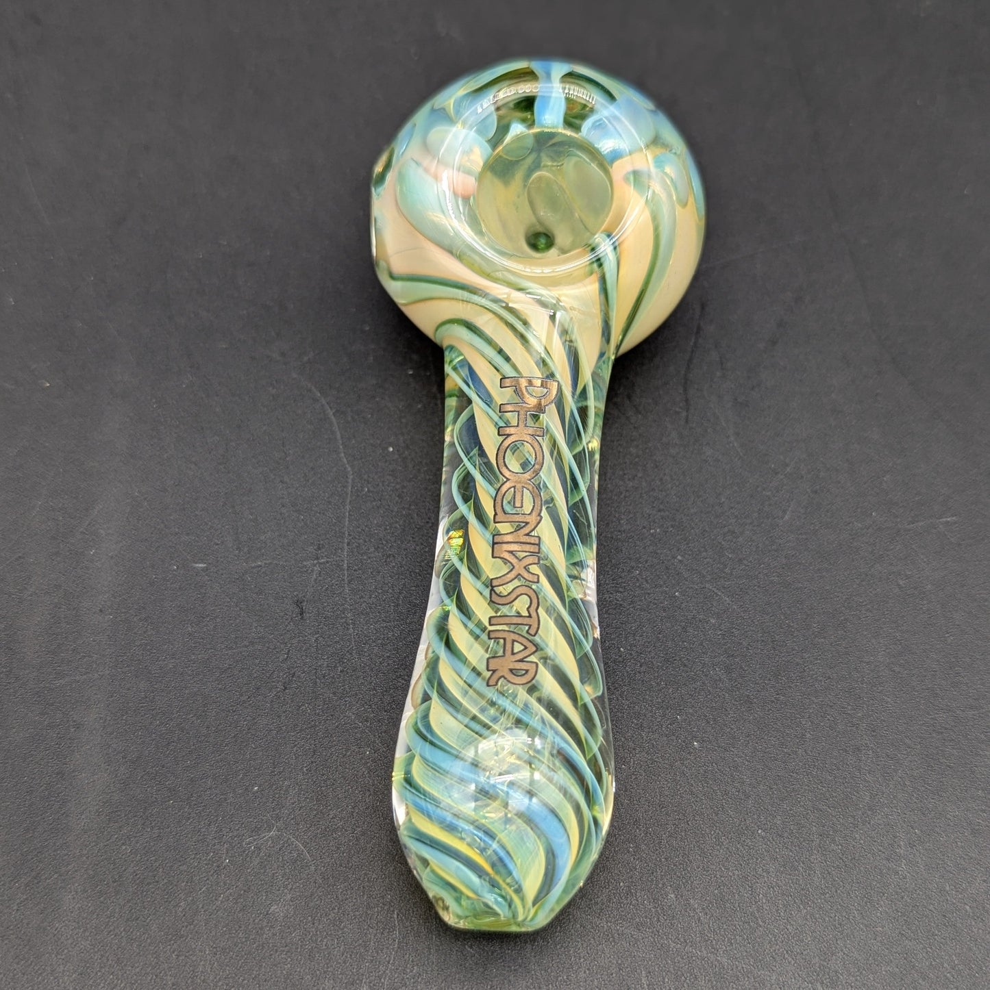 Phoenix Silver Fumed Color Swirl Pipe-Avernic Smoke Shop