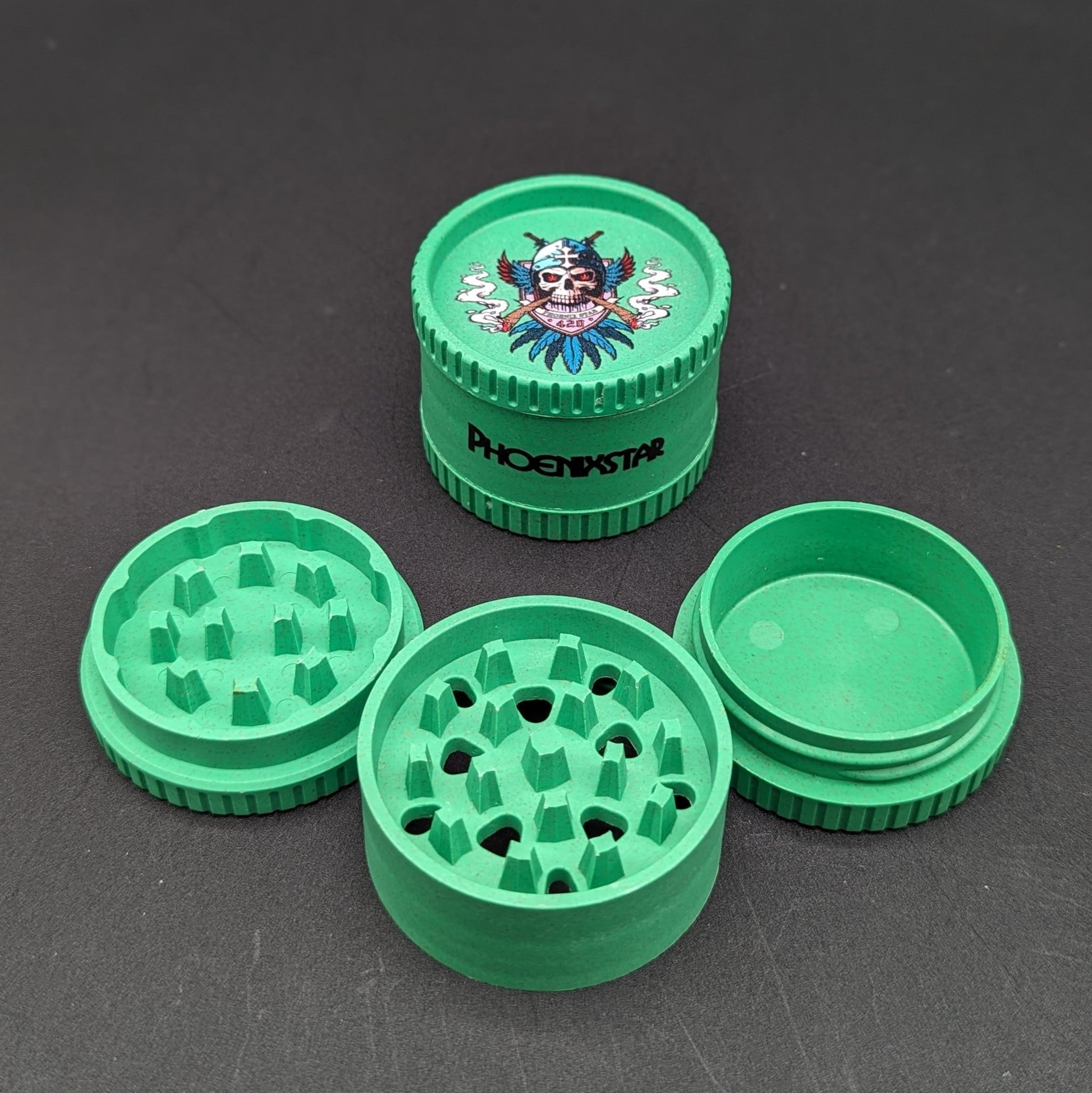 Phoenix Skull Gladiator Acrylic Grinder - Meech Madness Smoke Shop