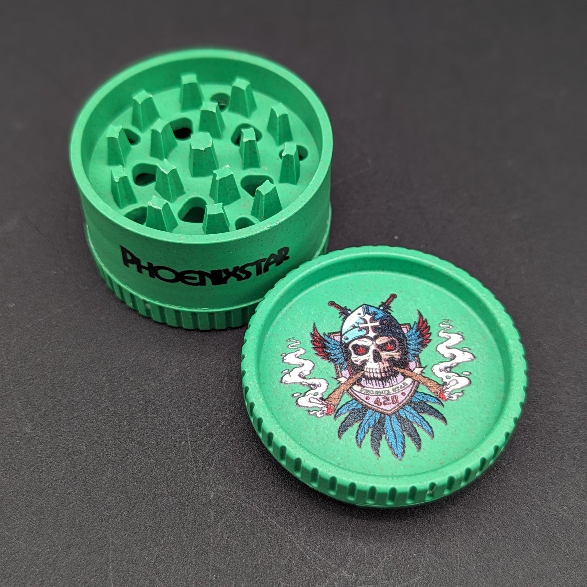 Phoenix Skull Gladiator Acrylic Grinder - Meech Madness Smoke Shop