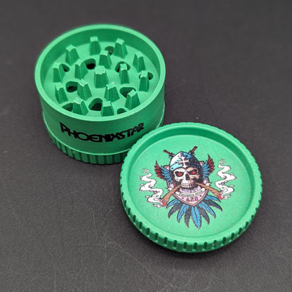 Phoenix Skull Gladiator Acrylic Grinder - Meech Madness Smoke Shop