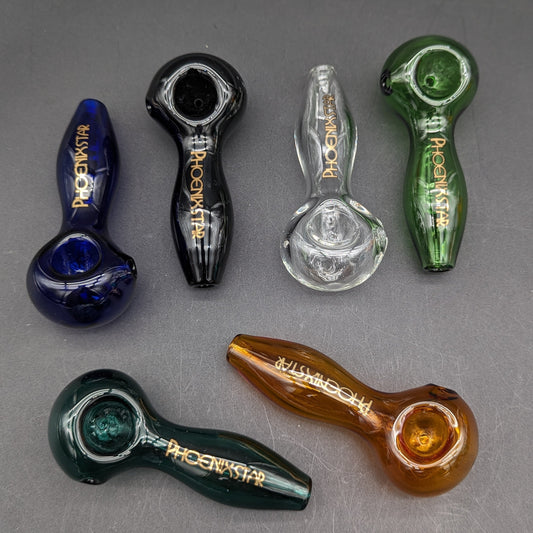 Phoenix Solid Color Hand Pipes 4"-Avernic Smoke Shop