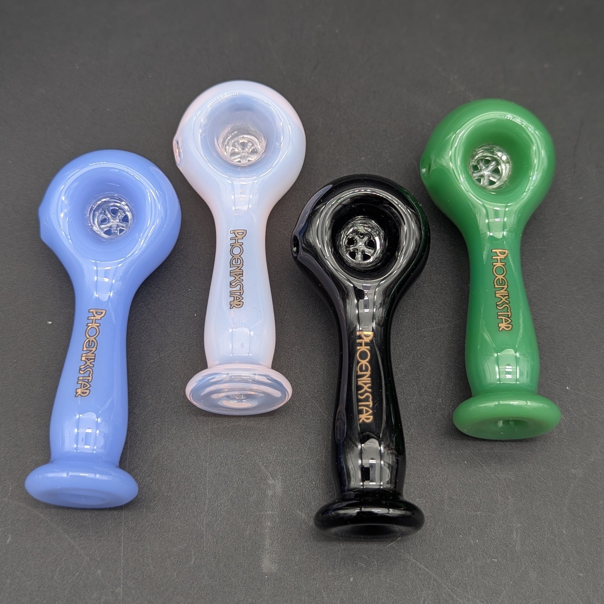 Phoenix Solid Color Screen Pipe w/ Flat Mouth-Avernic Smoke Shop