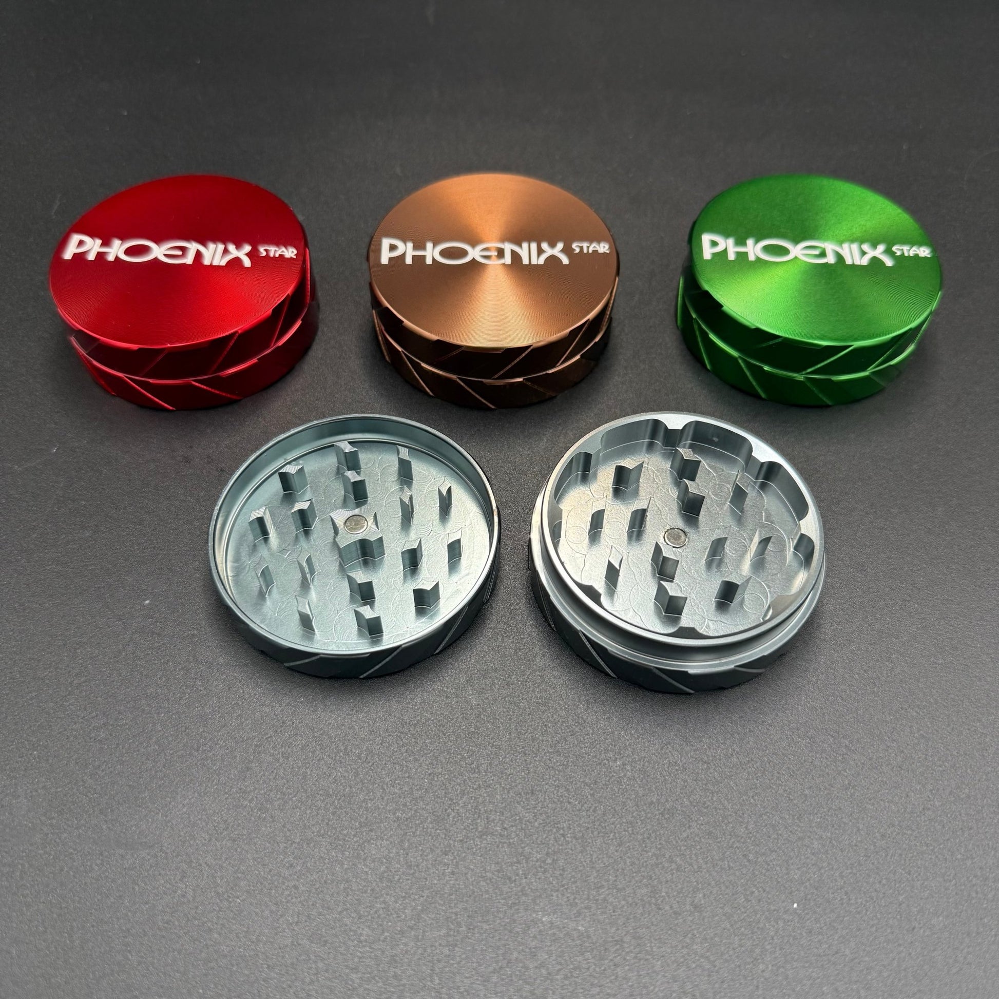 Phoenix Star Aluminum Grinder 2 Piece - Meech Madness Smoke Shop