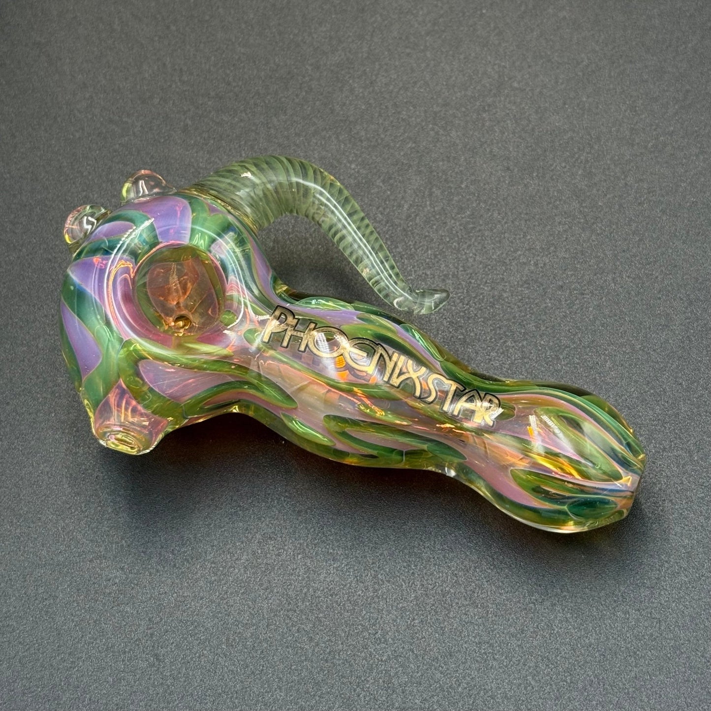 Phoenix Star Silver Fumed Spoon Pipe - Meech Madness Smoke Shop